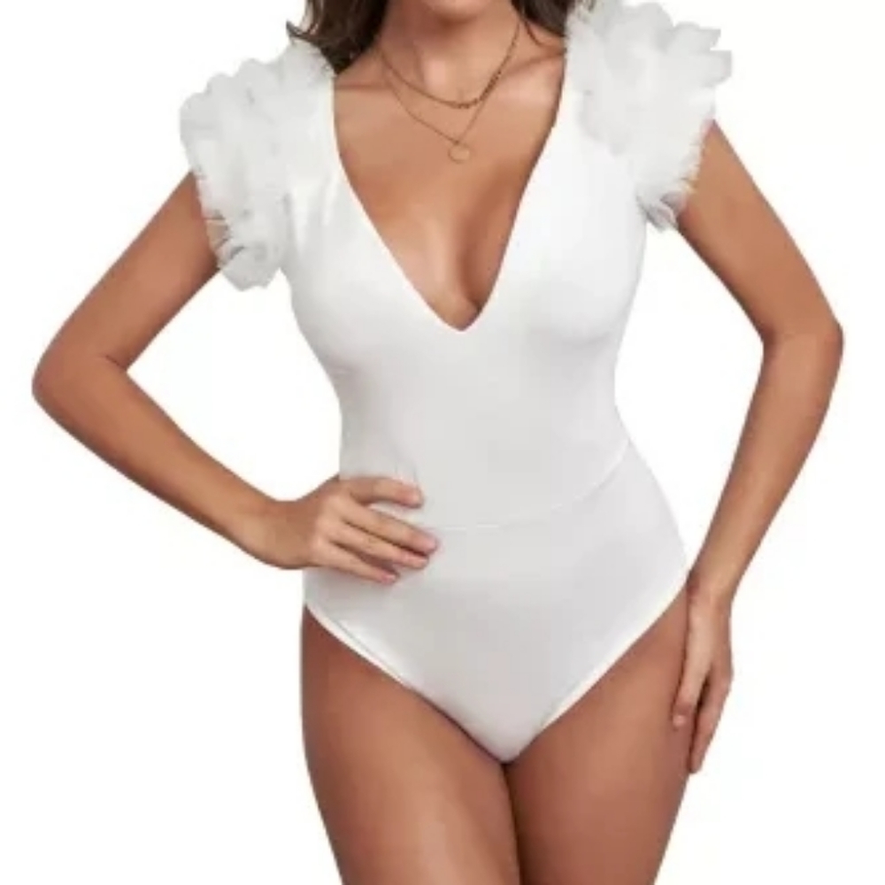 Sexy White Bodysuit